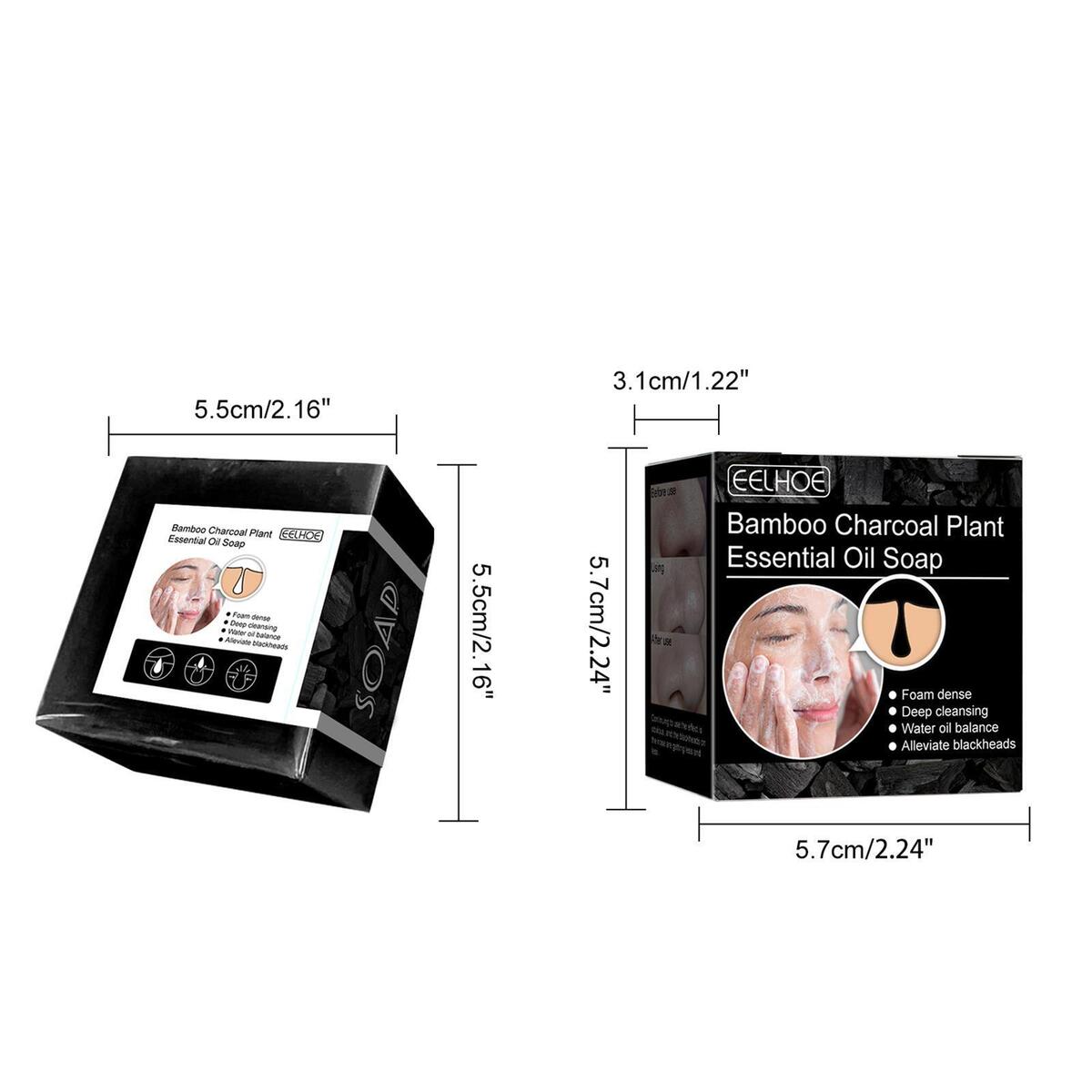 Activated Charcoal Soap Bar Deep Clean Face & Body Skin Care for Dry Skin