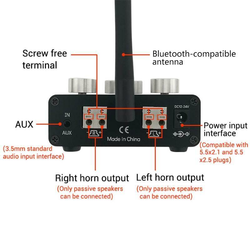 1002E Audio Amplificador Module Digital Power Bluetooth-compatible Aux USB Dual