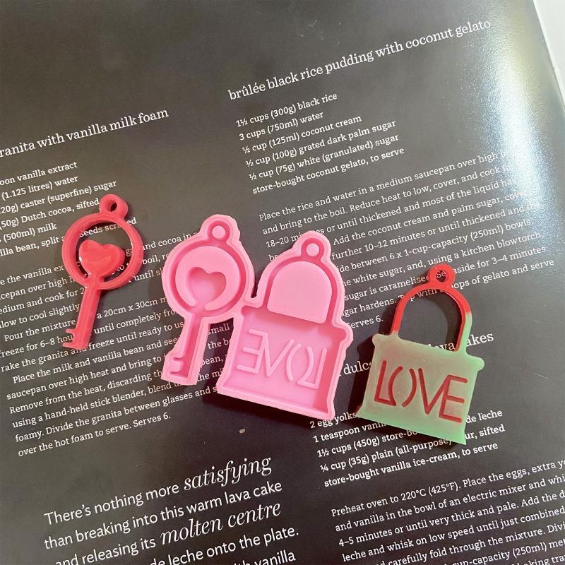 Key Lock Shapes Silicone Mold Jewelry Making Mould Necklace Epoxy Pendant