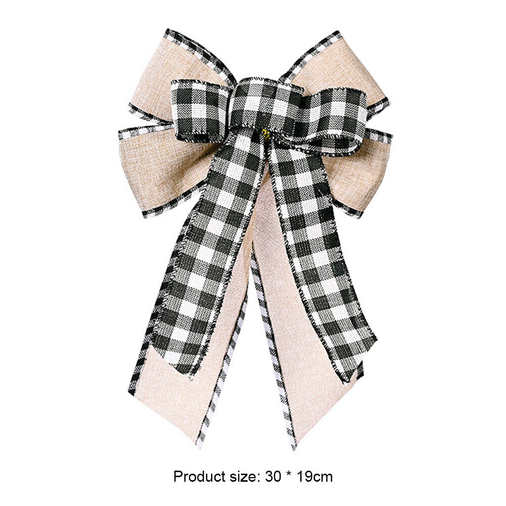 Christmas Tree Decor Bow Tie New Year Craft Wedding Party Ornament (White)