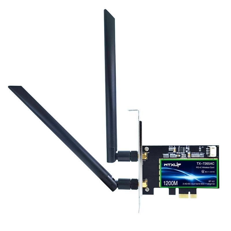 Desktop 7265AC 802.11AC Dual Band 867Mbps PCIe Wifi Card Intel 7265NGW BT 4.2