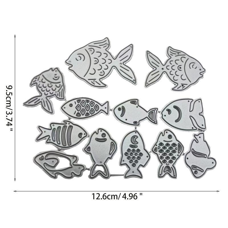 Cartoon Fish Metal Cutting Dies Stencil DIY Scrapbook Album Paper Card Template