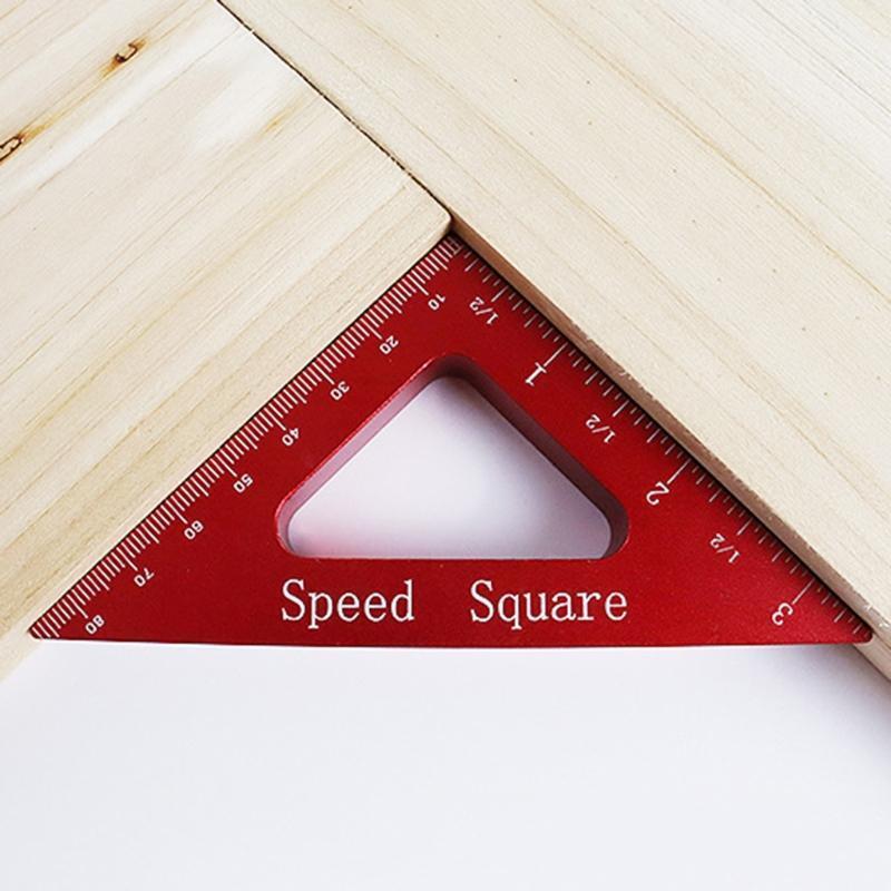 Aluminum Alloy Triangle Ruler Carpentry Squares Precision Woodworking Tools