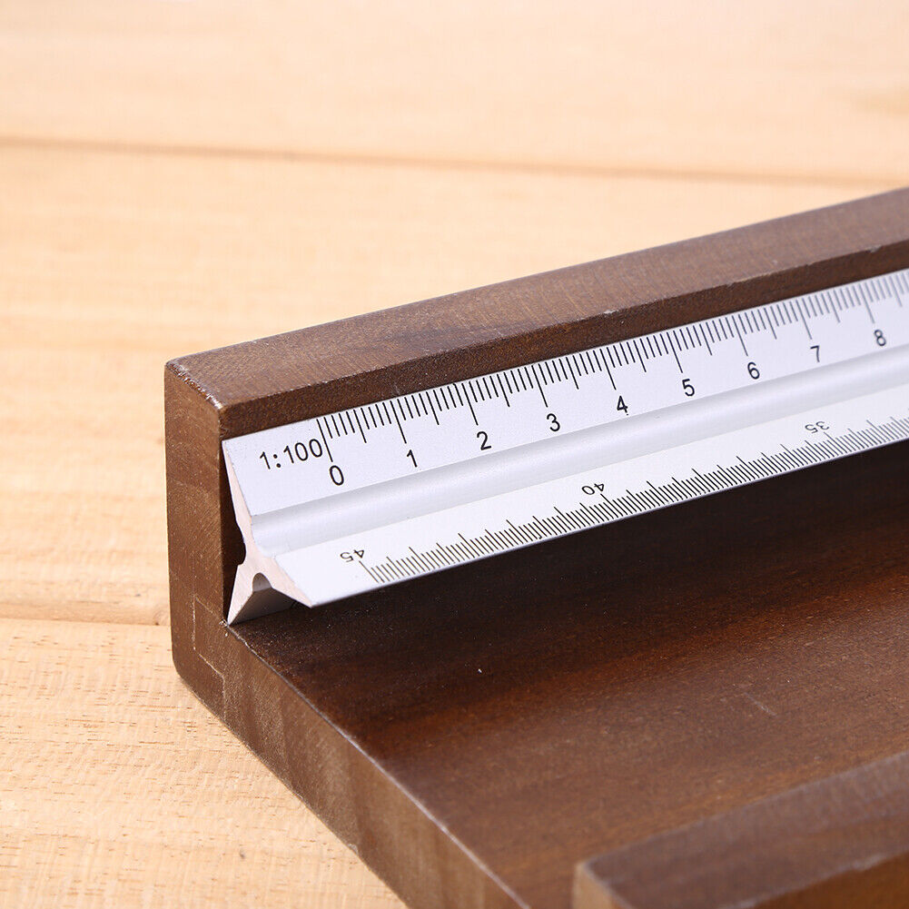 30cm Architect Triangular Scale 3 Sides Straight Ruler for Draftsman (S)