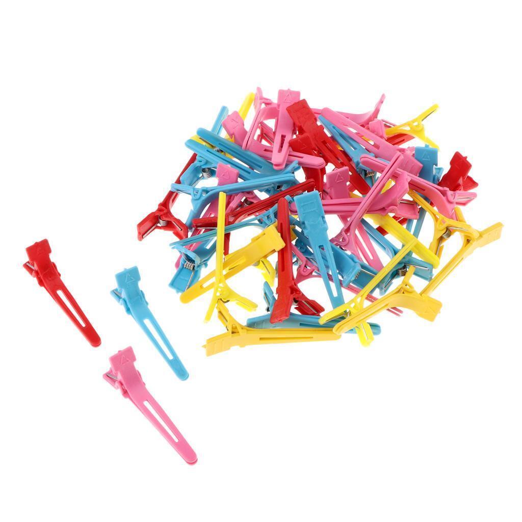 50Pcs Dividing Duckbill Clips, Hair Styling Clamps Hairpins Colorful