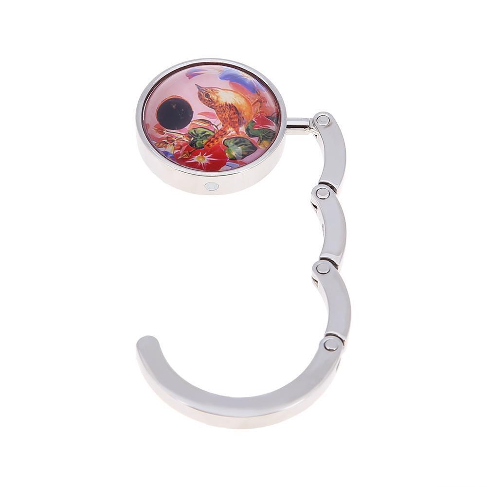 Portable Handbag Hook Foldable Desk Bag Purse Metal Holder Hanger Gifts(C)