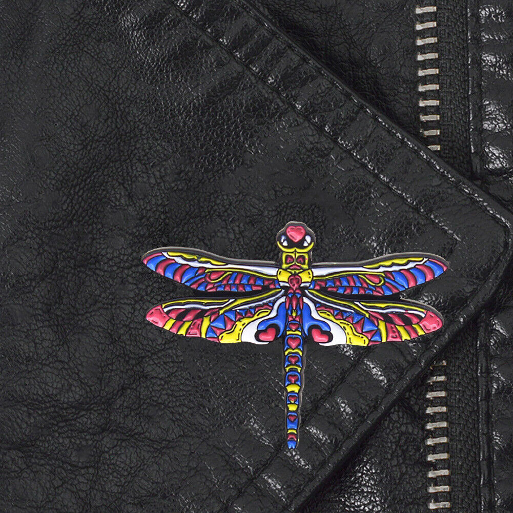 Painted Dragonfly Enamel Pins Brooch Animal Clothes Denim Bag Lapel Jewelry
