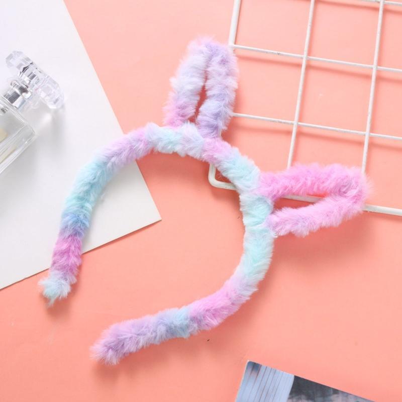 Funny Cat Ears Headband Gradient Color Hairbands Cute Christmas Party Hair Decor