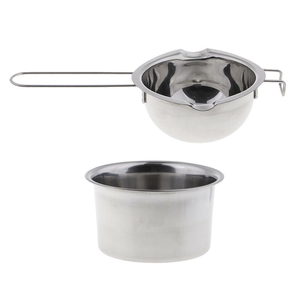 2pcs Stainless Steel Wax Melting Pot Double Boiler for DIY Wedding Candle
