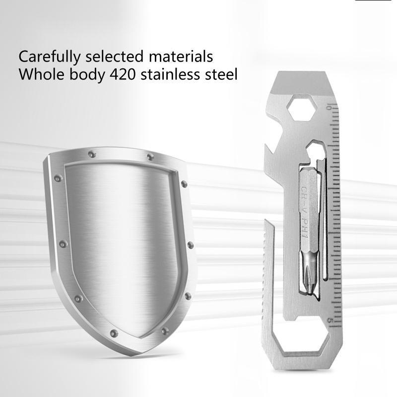 Upgraded Pocket Multitool Bottle Opener Slot-Cross Screwdriver Wrench Outdoor