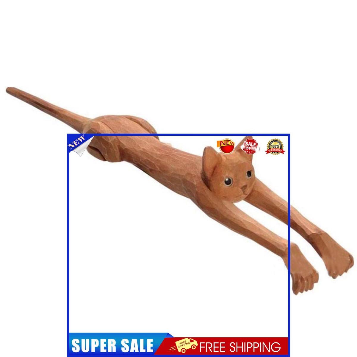 Back Scratcher Wood Cat Design Relieves Itching on Back Body Hand Backslap