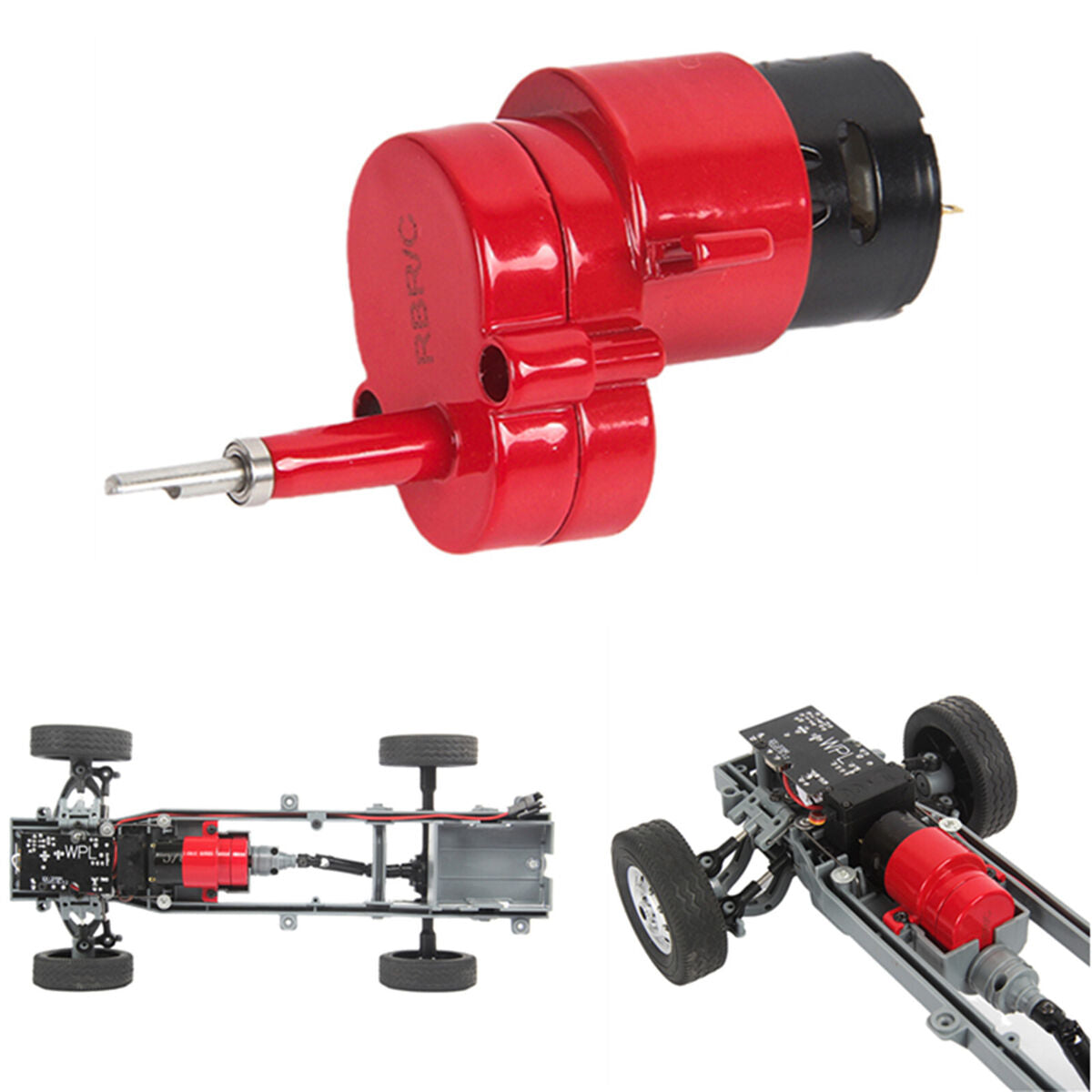 Full Metal Gearbox W/ 370 Brush Motor for WPL D12 Truck Off-road RC Car Parts