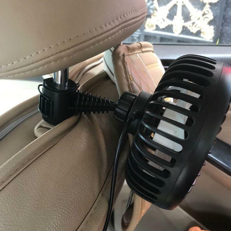 Electric USB Car Headrest Fans with Comfortable USB Plug for Car Truck Vehicles