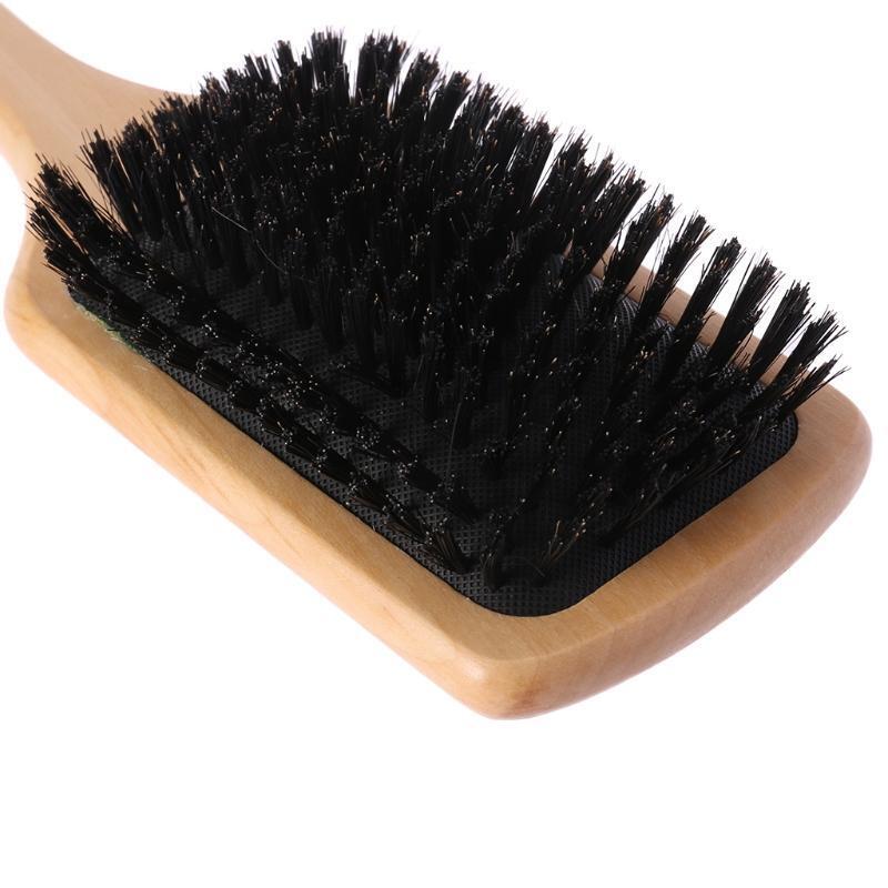 Wooden Handle Hair Vent Brush Bristle Brushes Care SPA Massager Comb Styling