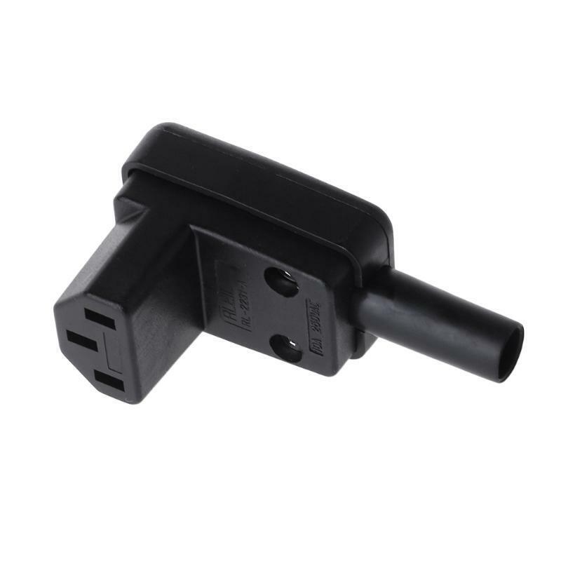 90 Degree Angled IEC 320 C13 Female Plug AC 10A  250V Power Cord Cable Connector