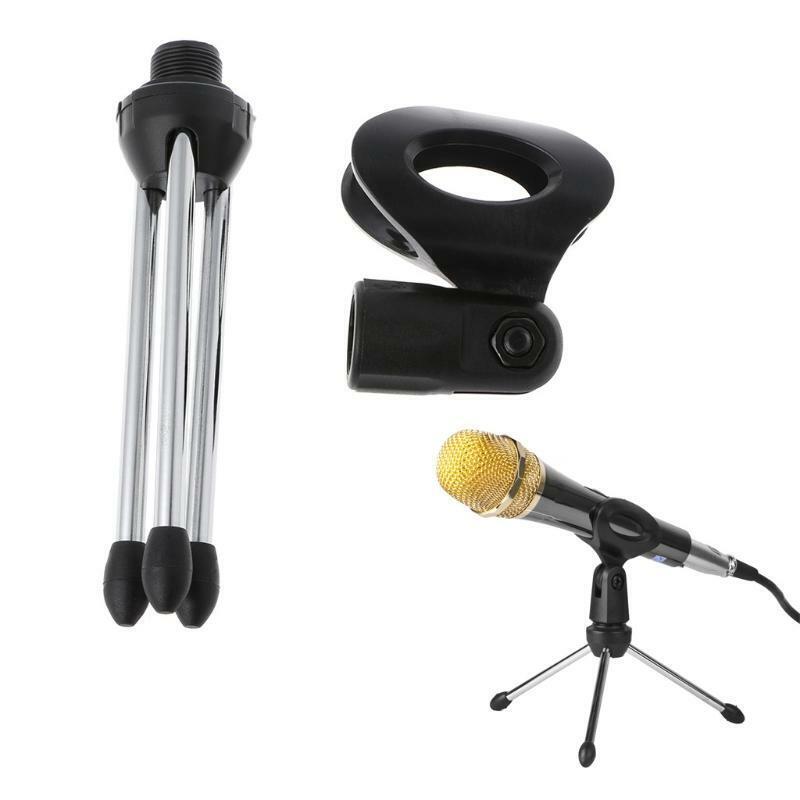Mini Portable Microphone Holder Desktop Foldable Mic Stand Tabletop Tripod
