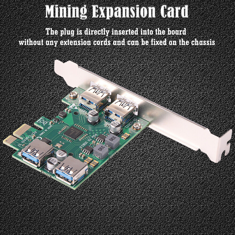 PCI-Express 1X to USB 3.0 Adapter PC Case Connect USB PCI-E 1 to 4 Riser