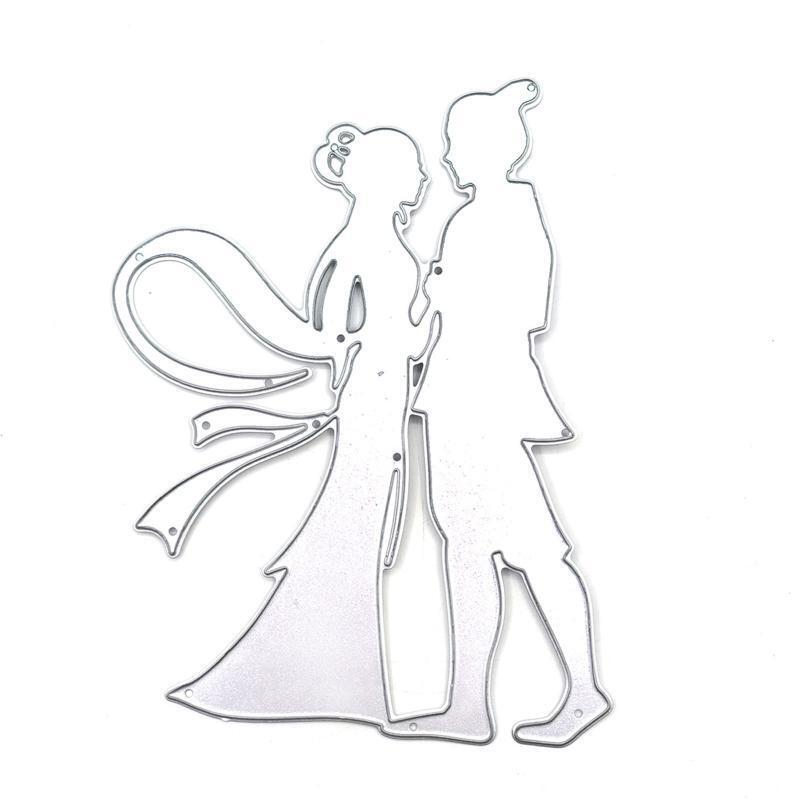Couple Dancer Metal Cutting Dies Scrapbooking Stencil Die Cuts Card Embossing