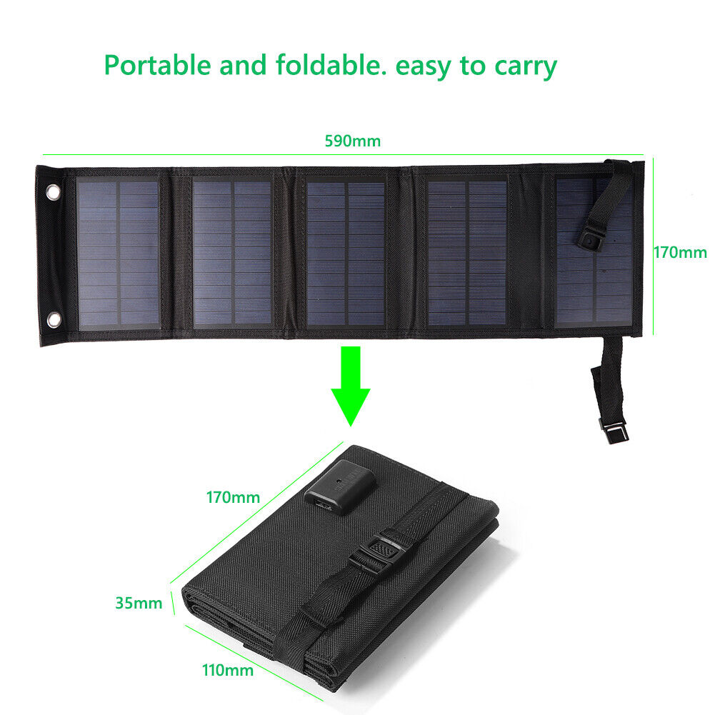 Waterproof Folding 20W Solar Cells Pack 5V USB Solar Panel for Mobile Phone