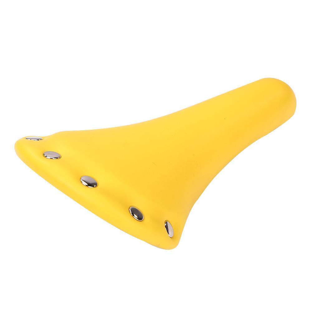 Bicycle Saddle Leather Soft Bike Seat Cover Mat MTB Bike Cushion (Yellow)