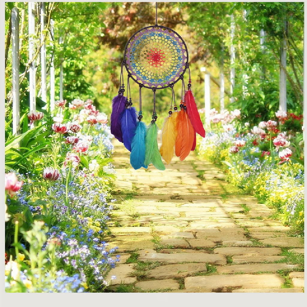 Handmade Color Hook  Catcher  Wall Hanging Decor Murals