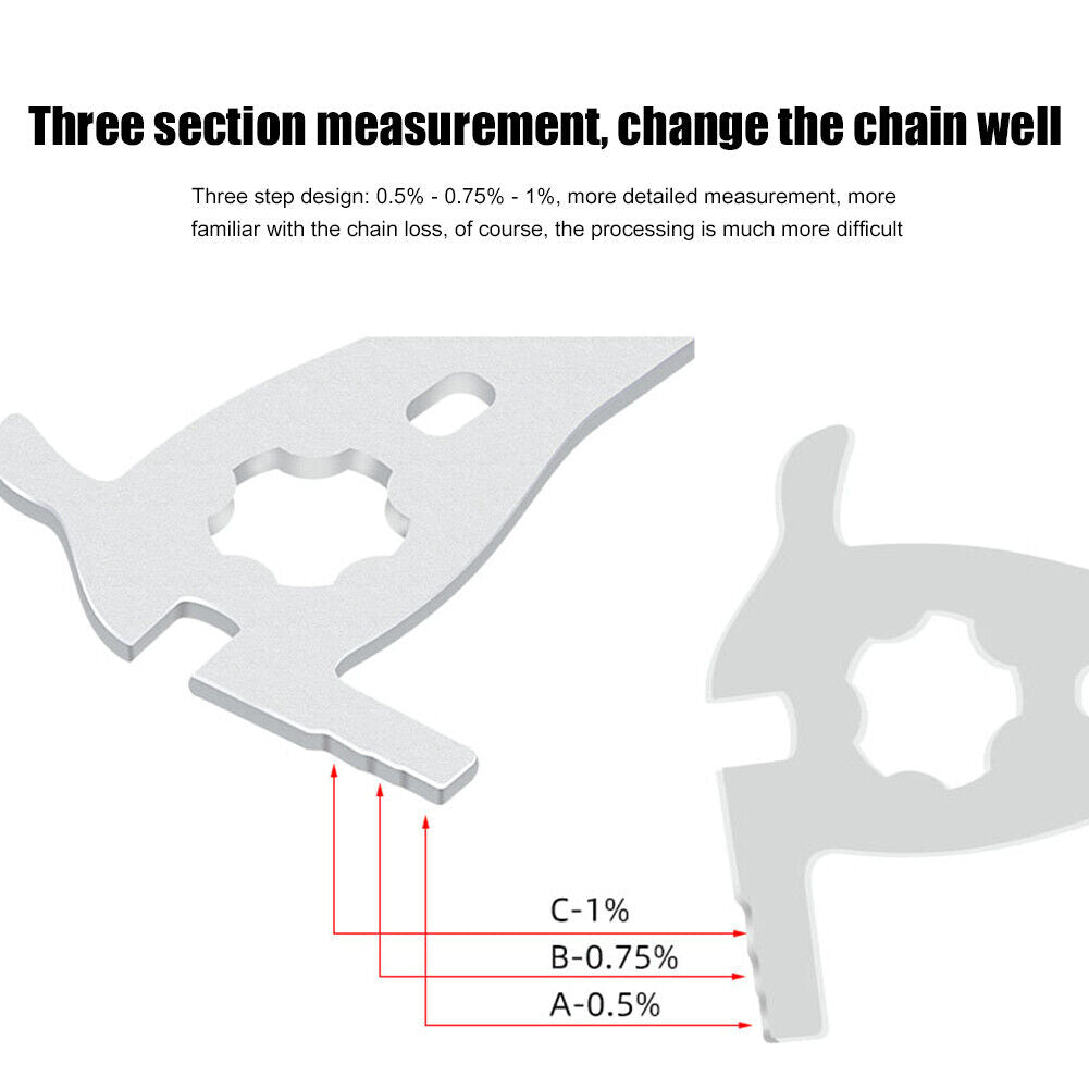 TOOPRE Bicycle Chain Checker Bike Chains Gauge Measuring Ruler (Unmarked)