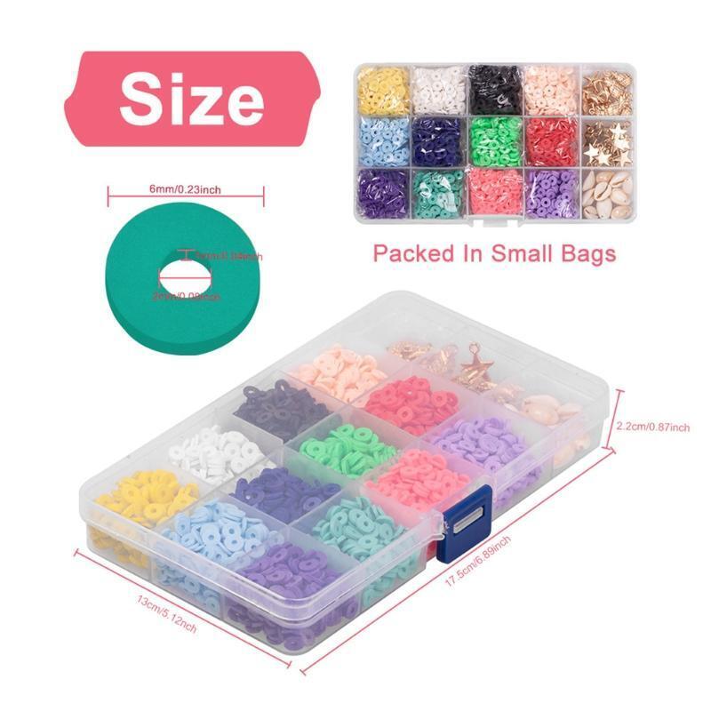 15 Grid Combination Set PU Tube Soft Pottery Tassel Bracelet Earring Female Mix