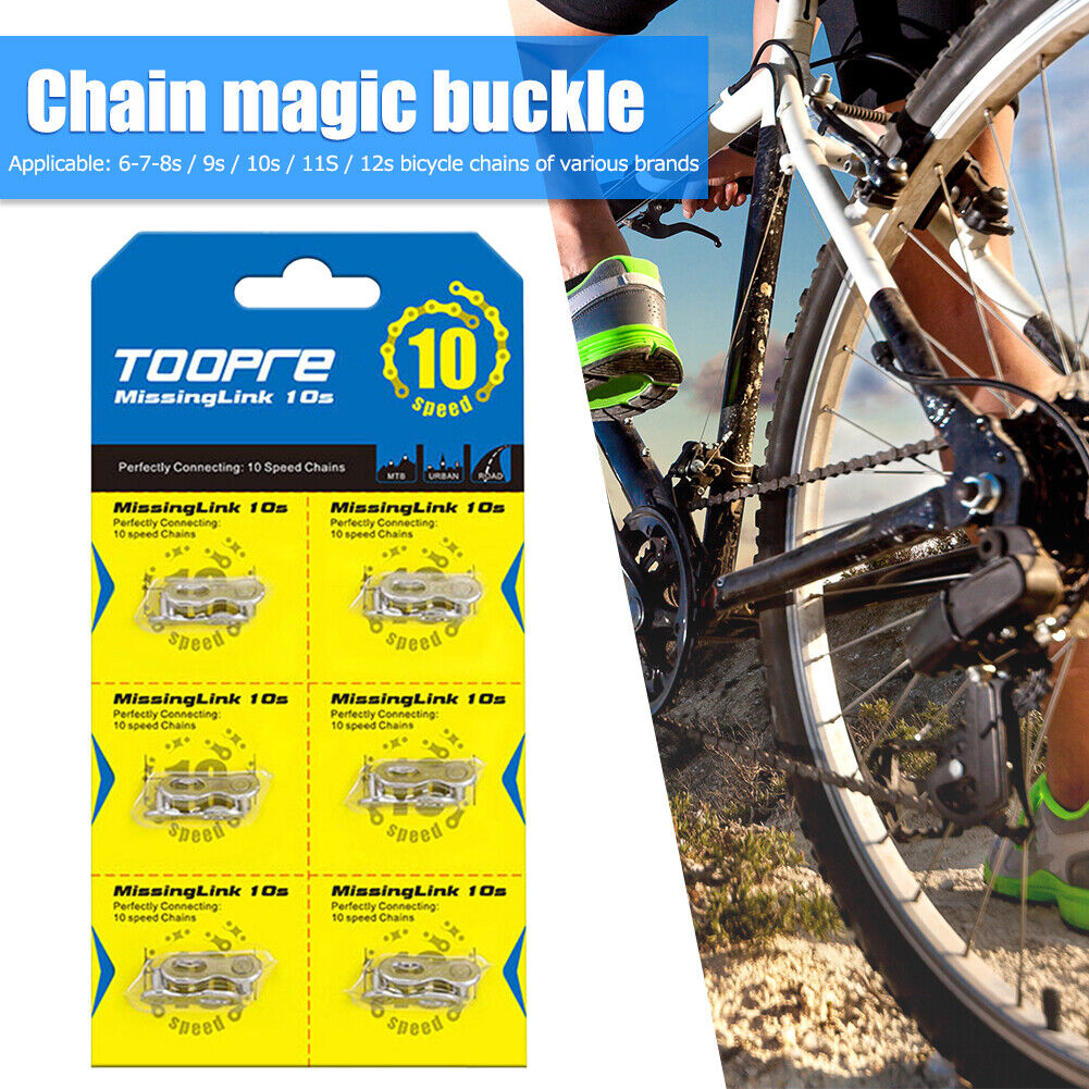 6 Pairs Bicycle Chain Link Connector MTB Road Bike Quick Master Links (10S)