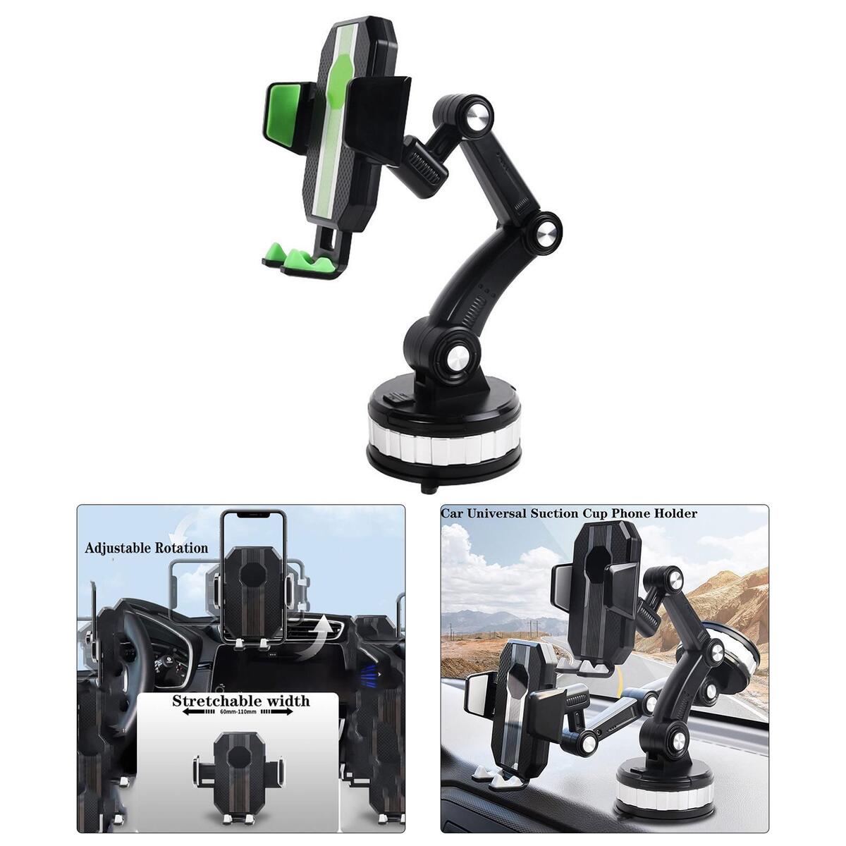 Universal Phone Holder for Car Dashboard Adjustable Suction Cup Desk Stand