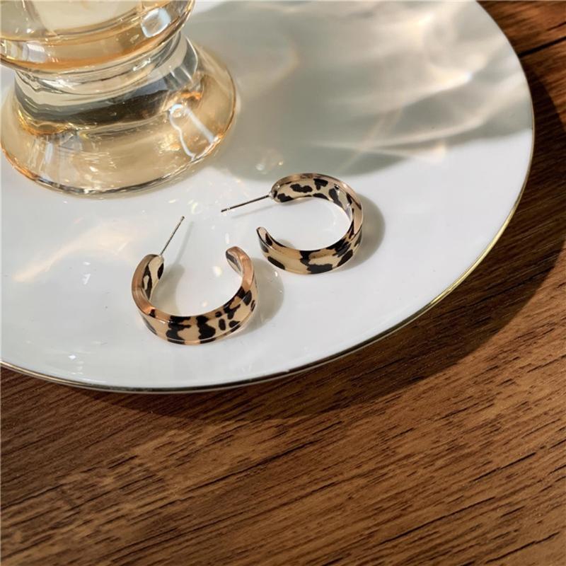 Acrylic Hoop Earrings Women's Circle Earrings Boho Style Earring Fashion Jewelry