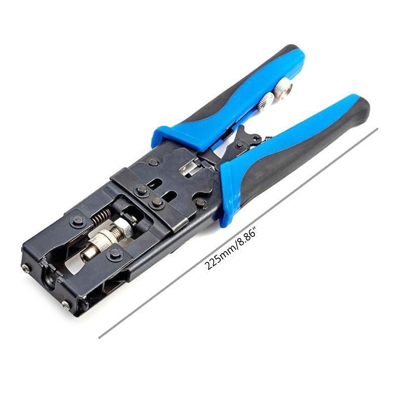 Coax Cable Crimper Adjustable Crimping Plier for F BNC RCA RG58 RG59 RG6