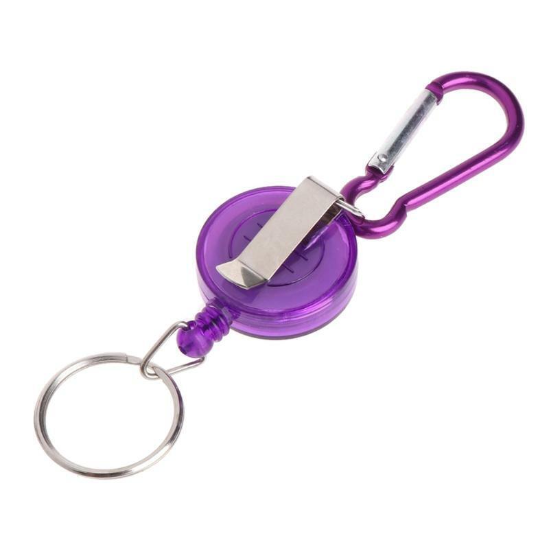 Fly Fishing Tool Zinger Retractor Retractable Reel Holder Key Chain Nylon Cord