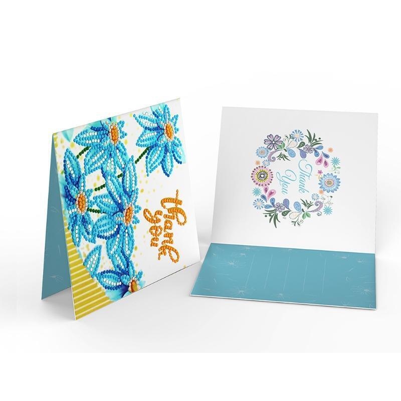 12 Pcs/Set DIY Diamond Painted Birthday Cards Holiday Thank You Greeting Cards