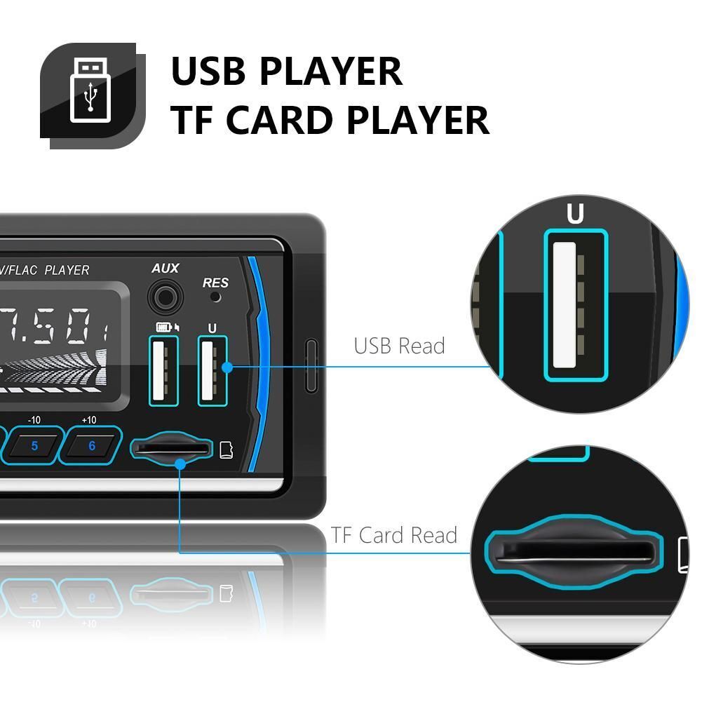 Stereo FM/USB/AUX/ Car Radio Car MP3 Player In-dash Audio Head Unit Bluetooth