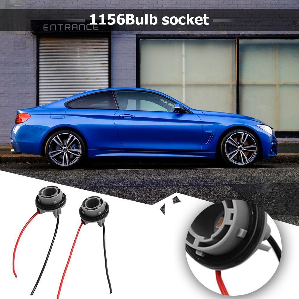 2pcs Car 1156 Bulb Holder Socket Adapter LED Side Light Wiring Connector