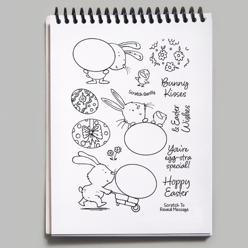 Happy Easter Egg Rabbit Silicone Clear Seal Stamp DIY Scrapbooking Stamps Decor