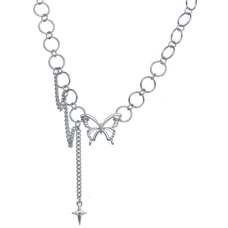 Ins Cold Wind Hip-hop Design Clavicle Chain Temperament Net Red Circle Necklace
