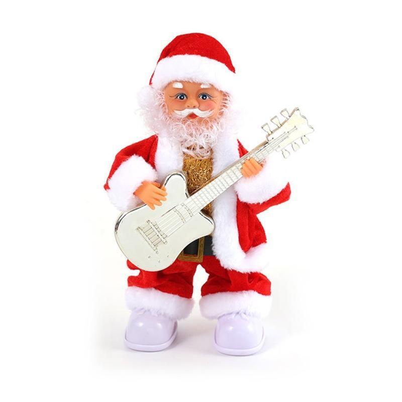 Musical Santa Claus Plays Guitar Electric Music Ornaments Christmas Xmas Gift