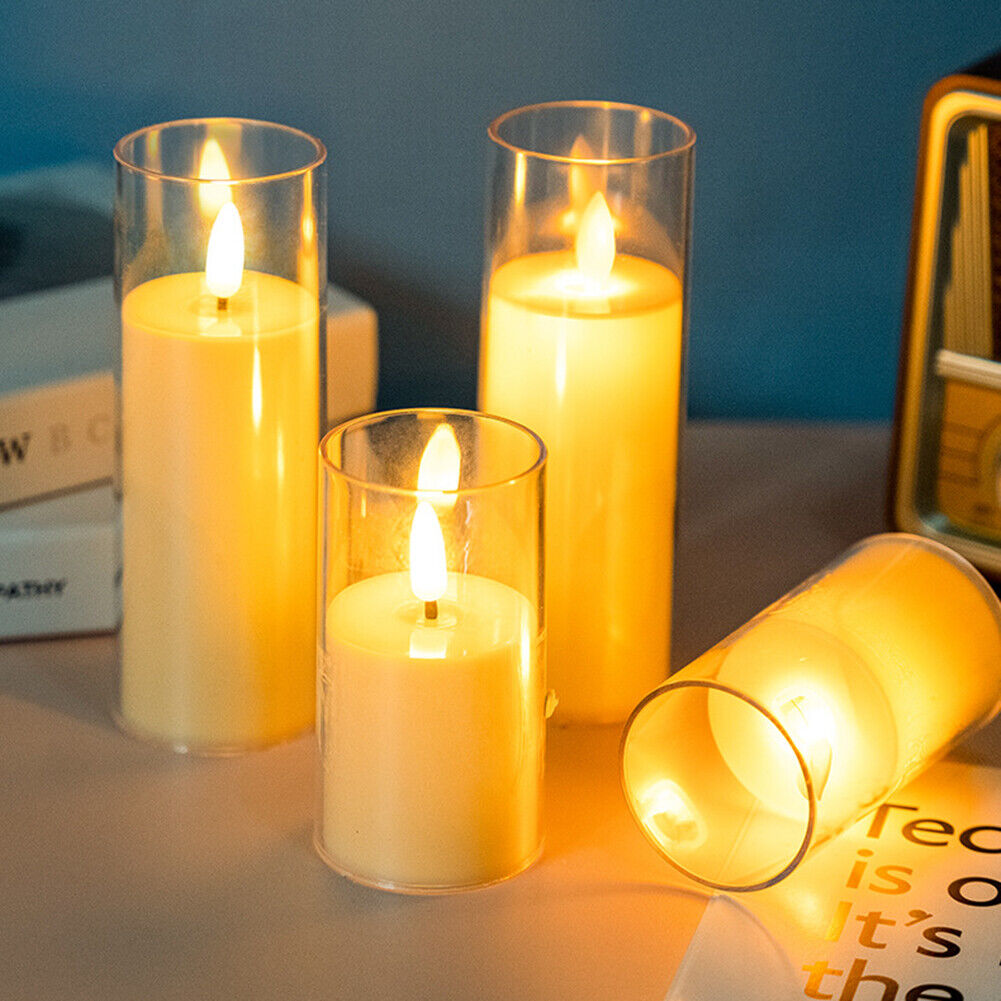 Flameless Candle Lights Electronic Tealight Wedding Home Decor (5x10cm)