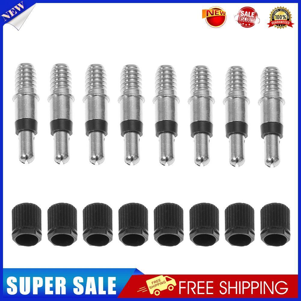 8pcs EP2 German Valve Cores with Caps for Bike Inner Tube Replacement Parts