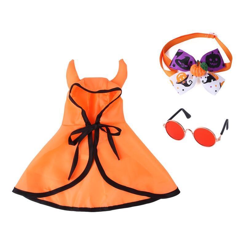 Cat Costume Set Halloween Cape Photo Props for Holiday Role-Playing Party