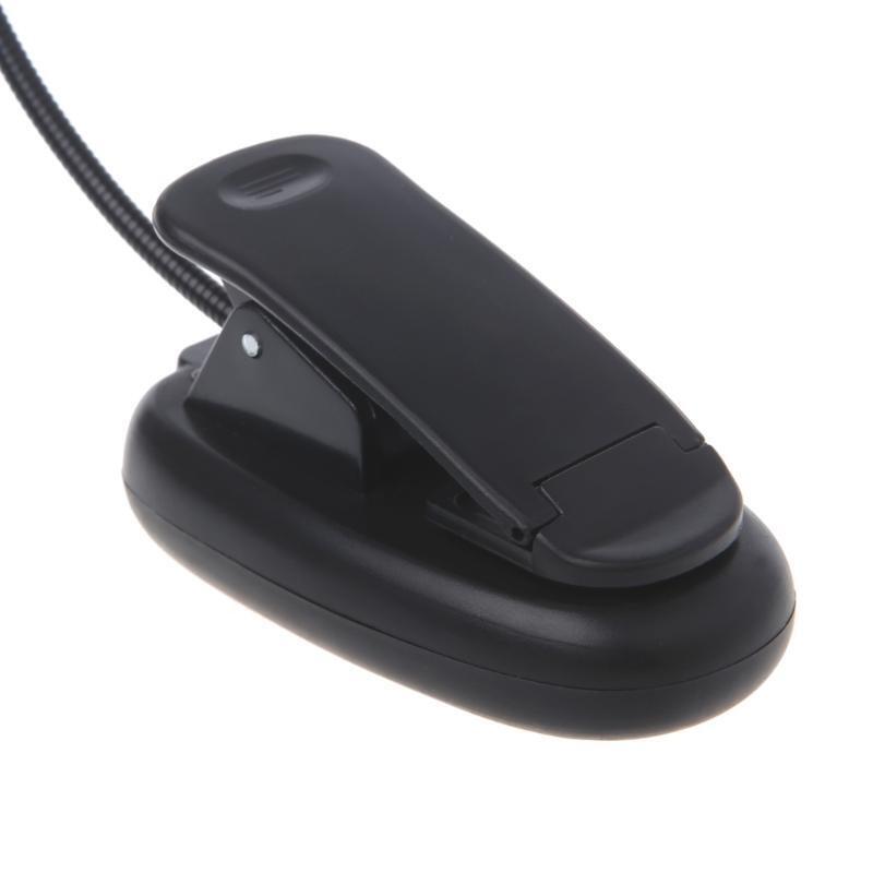 Flexible Arm Rechargeable Dimmable 7 LED USB Table Lamp Clip-on Bed Reading