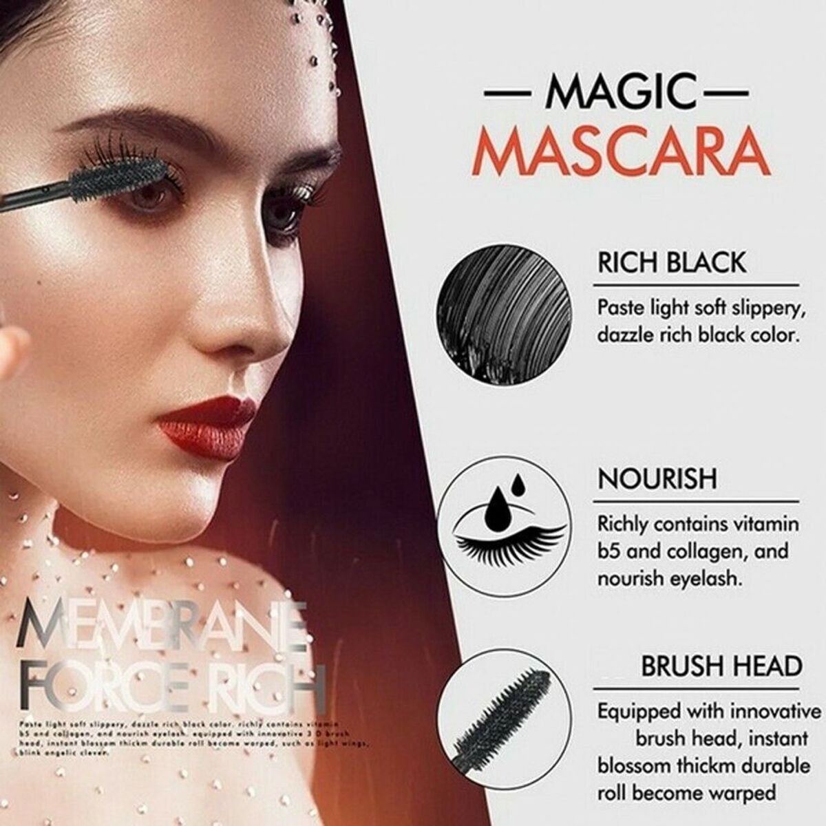 Curling Eye Makeup Tool Extension Voluminous Fiber Lashes 4D Silk Fiber Mascara