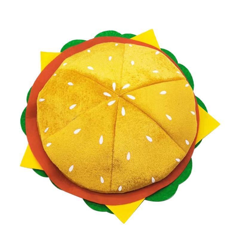 Novelty Carnival Hamburger Hat Christmas Thanksgiving Decoration Fast Food Hat
