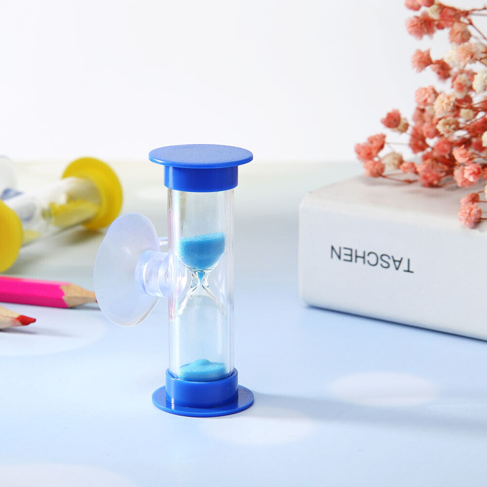 2min Hourglasses Kid Teeth Brushing Timer w/Suction Cup Home Decor (Blue)