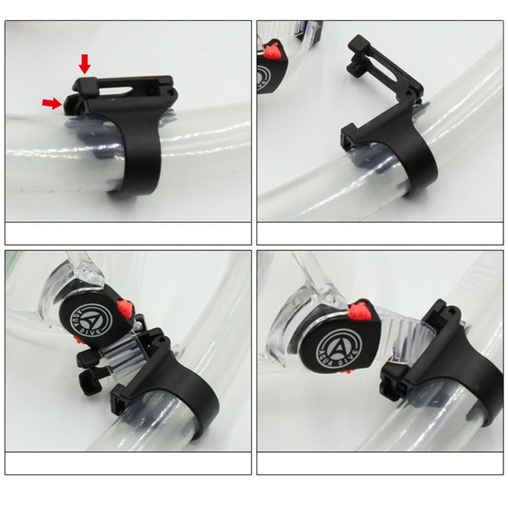 2Pcs Universal Dive Snorkel Clip Keeper Retainer Breath Tube Holder Clamp