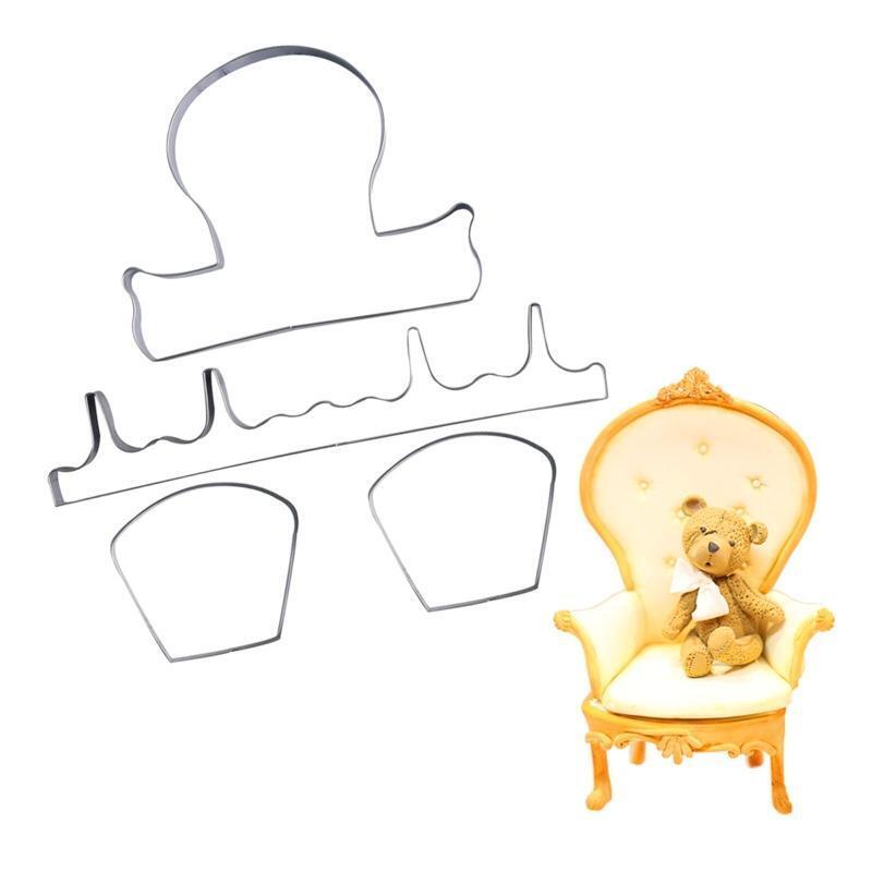 4 Pack Stainless Steel Biscuit Moulds Furniture Shape Cookie Cutters Pressing