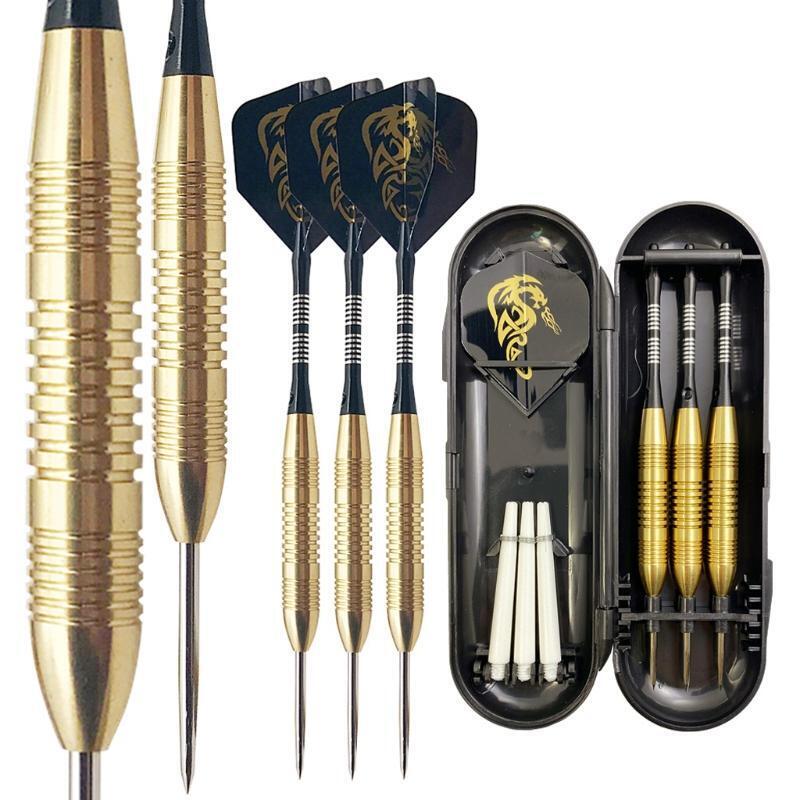 Steel Tip Darts 14 Pcs Sets Nonslip Brass Barrel Aluminum Shaft Dart Shafts Flig