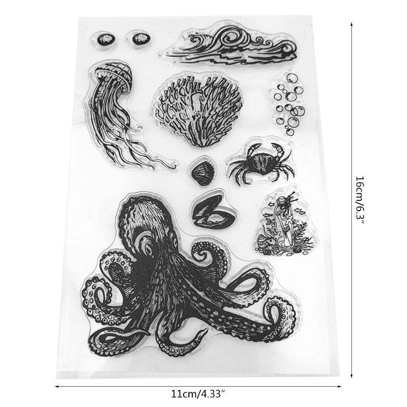 Underwater World Silicone Clear Seal Stamp DIY Scrapbooking Embossing Photo Card
