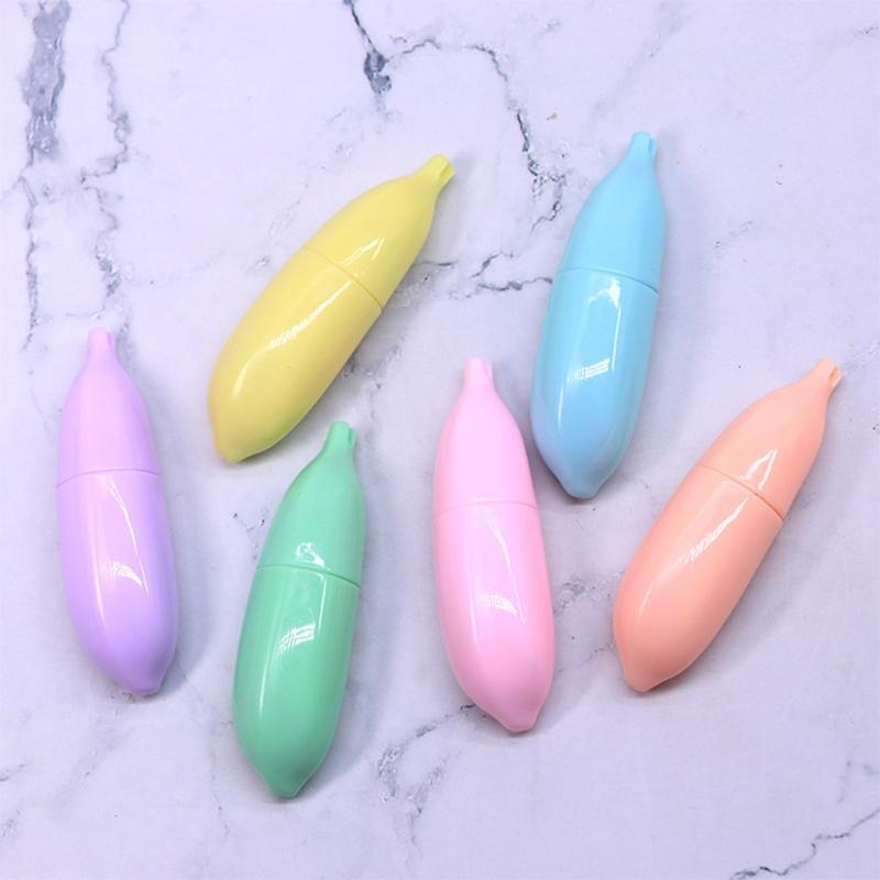 6 Colors Novelty Highlighter Marker Pens Non Toxic Quick Drying Kid Graffiti Set